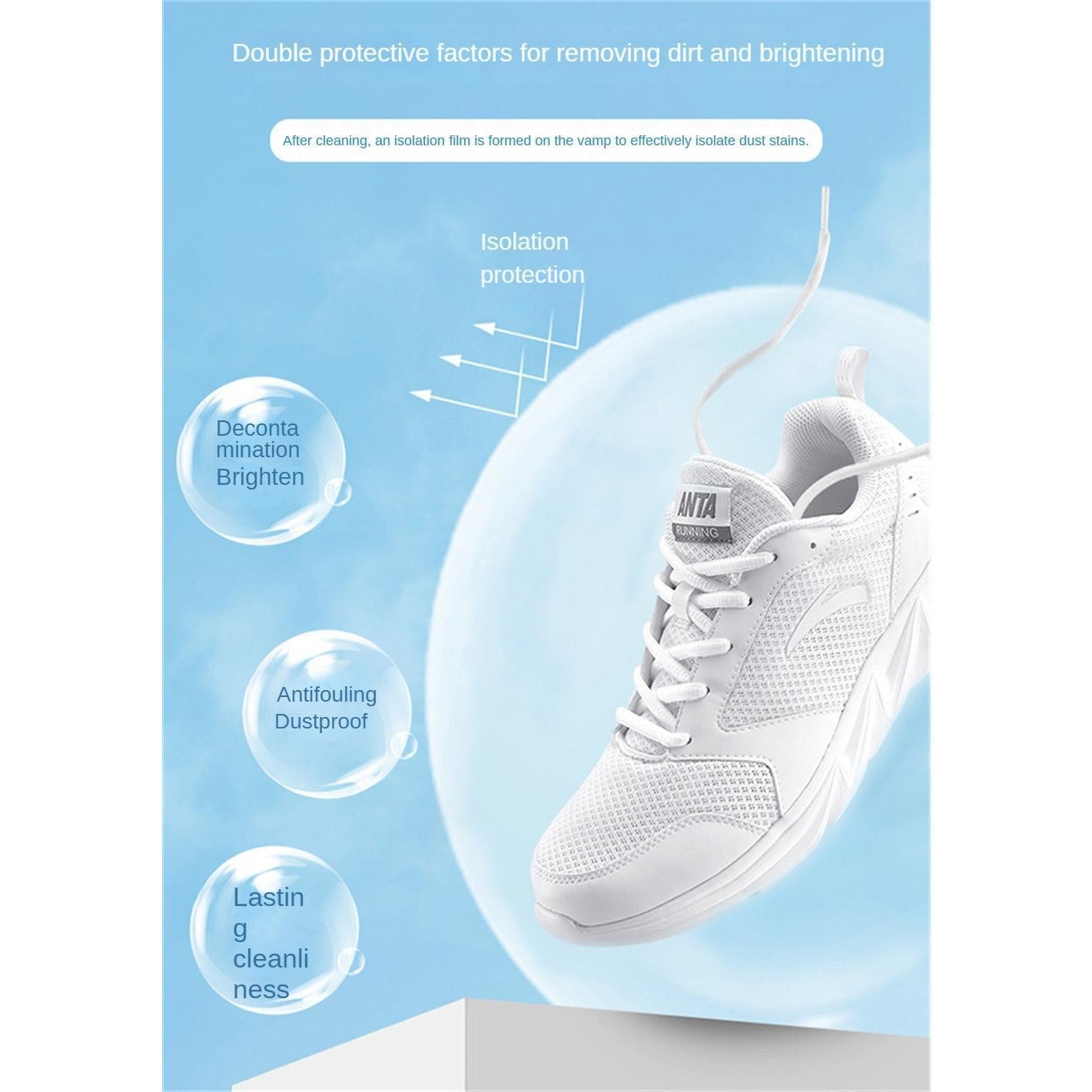 White Shoe Cleaning Cream Multifunctional Paste Shoe Cleaner Household Sports Shoes Remedy Cleaner Tools With Wipe Sponge 330